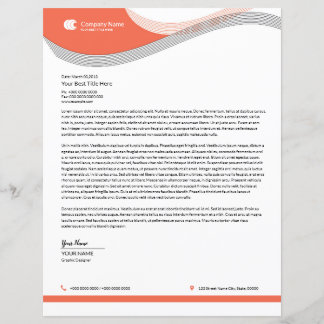 Plantilla de membrete de carta comercial