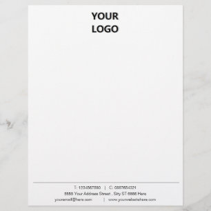 Plantilla de membrete de carta comercial con logot