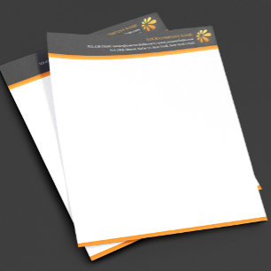 Plantilla de membrete de carta comercial con logot