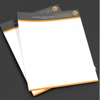 Plantilla de membrete de carta comercial con logot