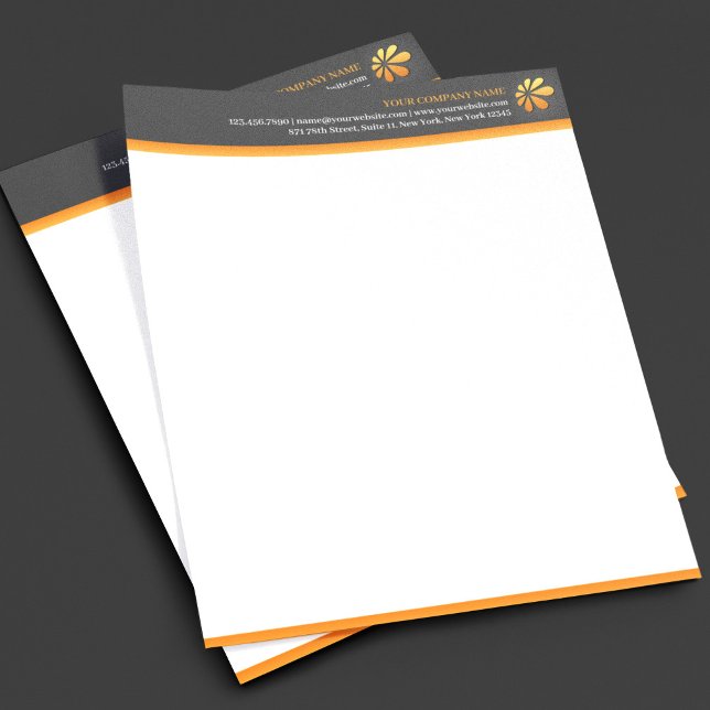 Plantilla de membrete de carta comercial con logot (Subido por el creador)