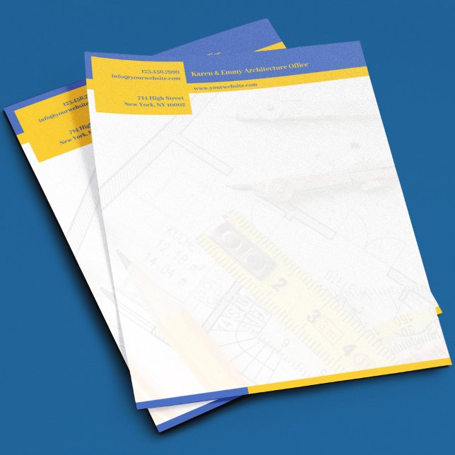 Plantilla de membrete de carta comercial de arquit (Subido por el creador)