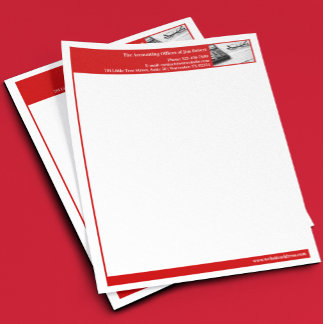 Plantilla de membrete de carta comercial de contab