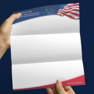 Plantilla de membrete de carta comercial de la ban