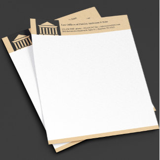 Plantilla de membrete de carta de abogado de derec