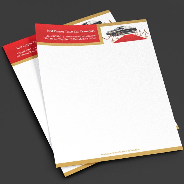 Plantilla de membrete de carta de servicio de auto (Subido por el creador)