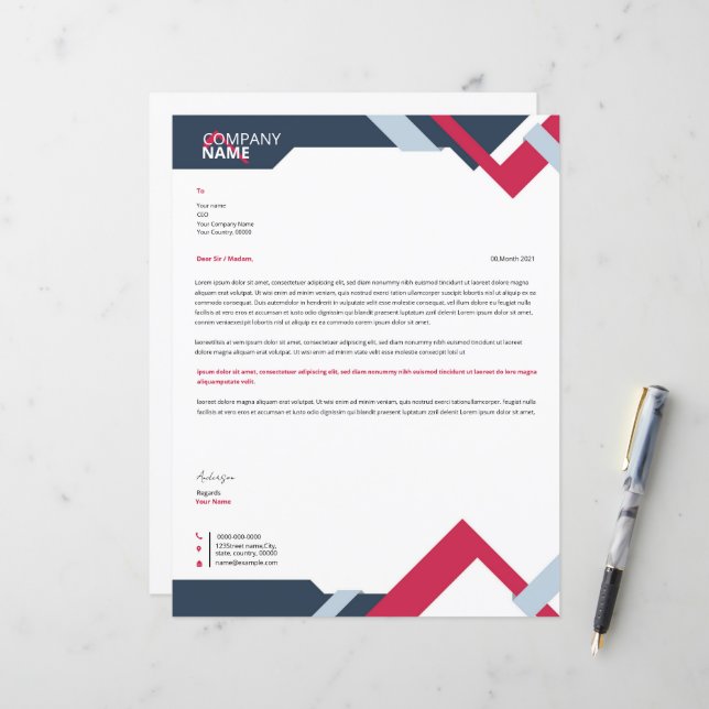 Plantilla de membrete de empresa (Anverso/Reverso In Situ)