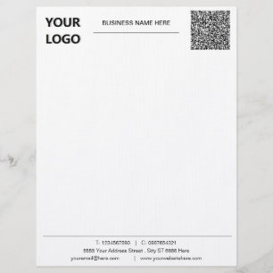 Plantilla de membrete de empresa con logotipo y có