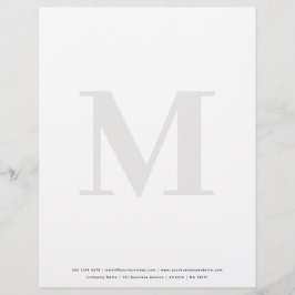 Plantilla de membrete de monograma