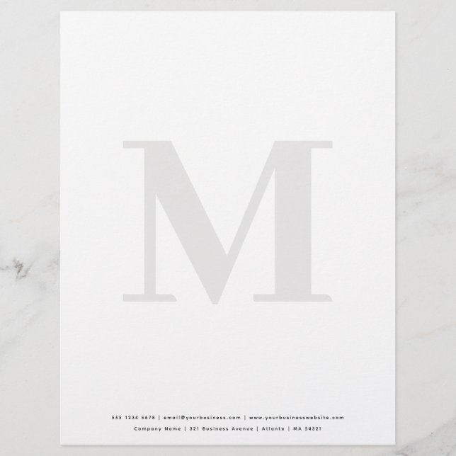 Plantilla de membrete de monograma (Anverso)