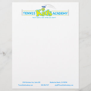 Plantilla de membrete de Tennis Kids Academy perso