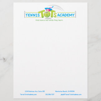 Plantilla de membrete de Tennis Tots Academy perso