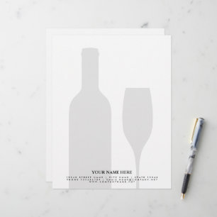 Plantilla de membrete de viñedos para botella de v
