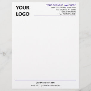 Plantilla de membrete del logotipo comercial del c