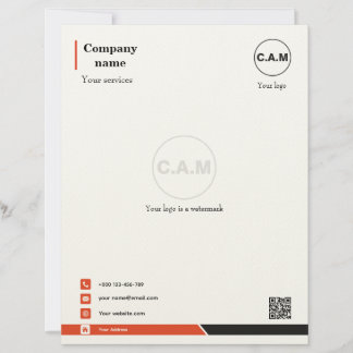 Plantilla de membrete elegante para marcas persona