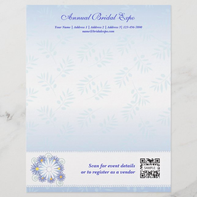 Plantilla de membrete Expo de novias (Anverso)