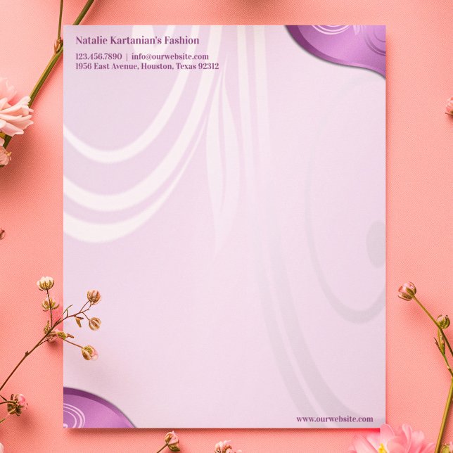 Plantilla de membrete floral elegante (Subido por el creador)