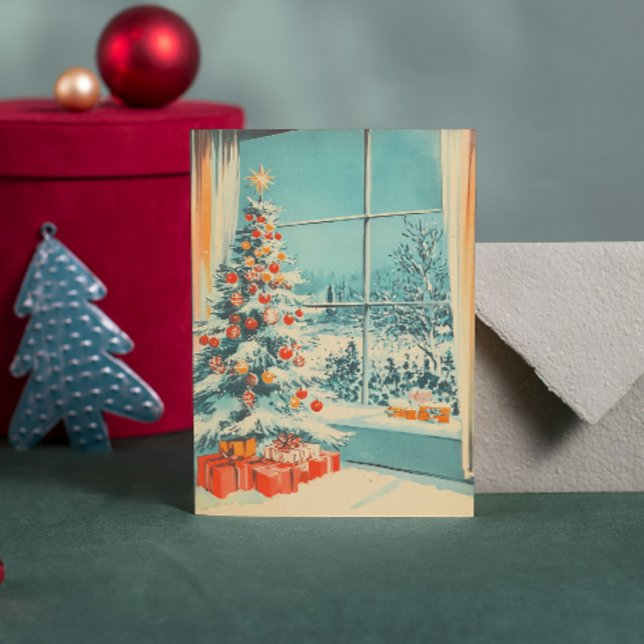 Plantilla de mensaje de escena de árbol de Navidad (Subido por el creador)