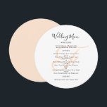 Plantilla de menú Boda de monograma redondeado<br><div class="desc">Plantilla de menú redondeada o cuadrada, boda con un color inicial en color de color rubia o melocotón. Las tarjetas blancas tienen un guión negro para el título y texto impreso para el listado de menús. Utilice espacios y letras mayúsculas para las secciones, o cambie la redacción según sea necesario....</div>