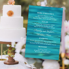 Plantilla de menú Boda de presupuesto de fondo de