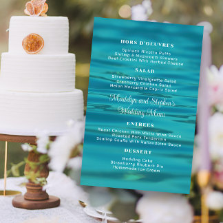 Plantilla de menú Boda de presupuesto de fondo de