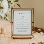 Plantilla de menú Boda de script de Moda elegante<br><div class="desc">Este menú impreso en personalizable le aporta un toque sofisticado y refinado a su experiencia gastronómica. Con un diseño depurado y una caligrafía elegante en la parte superior, ofrece una lista de aperitivos, entrantes, platos principales y postres en un formato fácil de leer. Perfecto para bodas, cenas de ensayo o...</div>