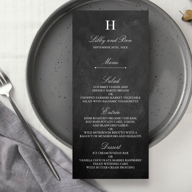 Plantilla de menú Boda de tablero de moda (Subido por el creador)