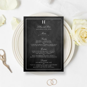 Plantilla de menú Boda de tablero de moda