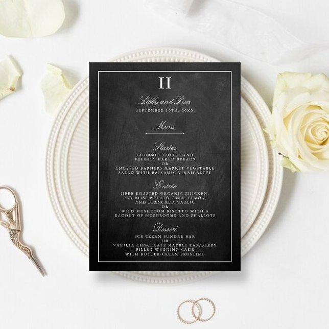 Plantilla de menú Boda de tablero de moda (Subido por el creador)