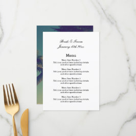 Plantilla de menú boda de tema costero de clase