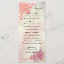 Plantilla de menú Boda floral romántico