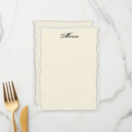 Plantilla de menú de boda clásico con borde de dec