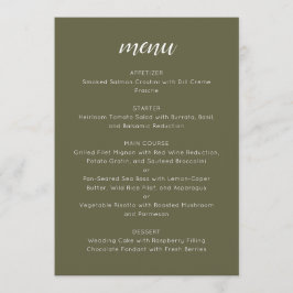 Plantilla de menú de boda personalizada elegante O