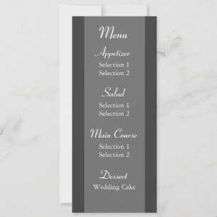 Plantilla de menú de cena de recepción de boda de 