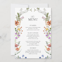 Plantilla de menú de flores silvestres, espectácul