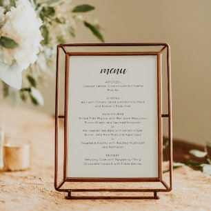 Plantilla de menú de matrimonio personalizado eleg