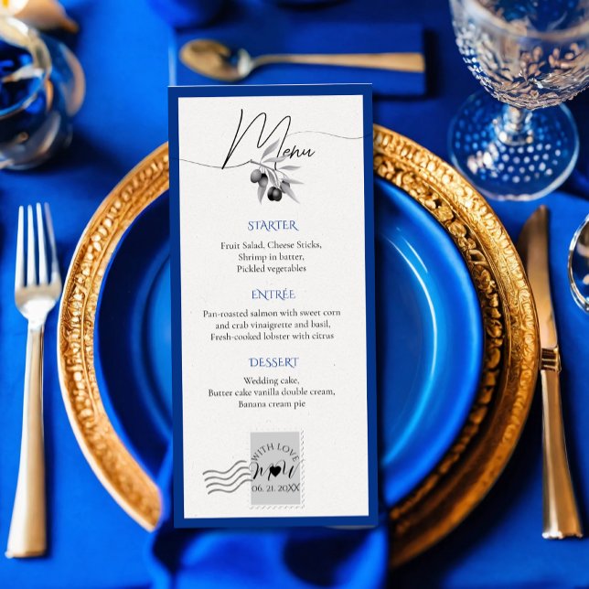 Plantilla de menú Personalizado de casamiento de d (Subido por el creador)