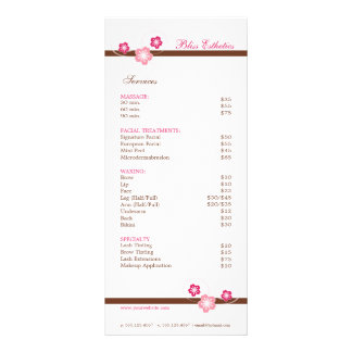 Plantilla de menú Sakura Spa rosa y marrón