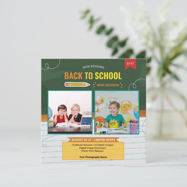 Plantilla de mini sesión de vuelta al cole (Anverso de pie)