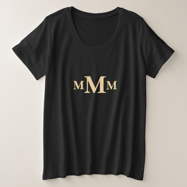 Plantilla de monograma de letra personalizada "M" (Anverso del diseño)