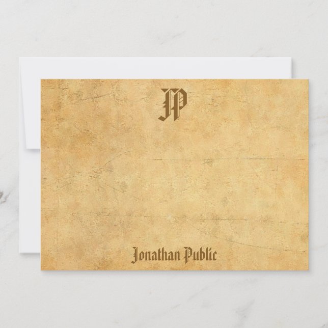 Plantilla de monograma manuscrita personalizada (Anverso)