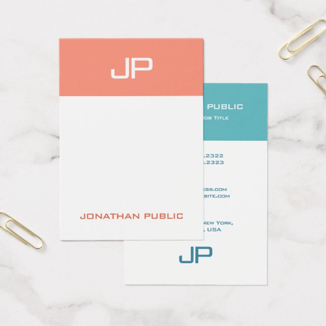 Plantilla de monograma moderno personalizado Color (Oficina)