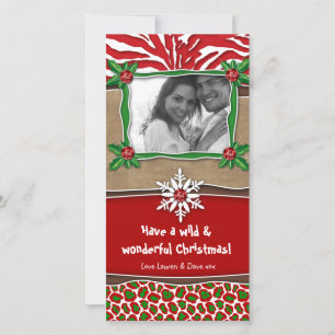 Plantilla de navidades Snowflake Zebra Leopard