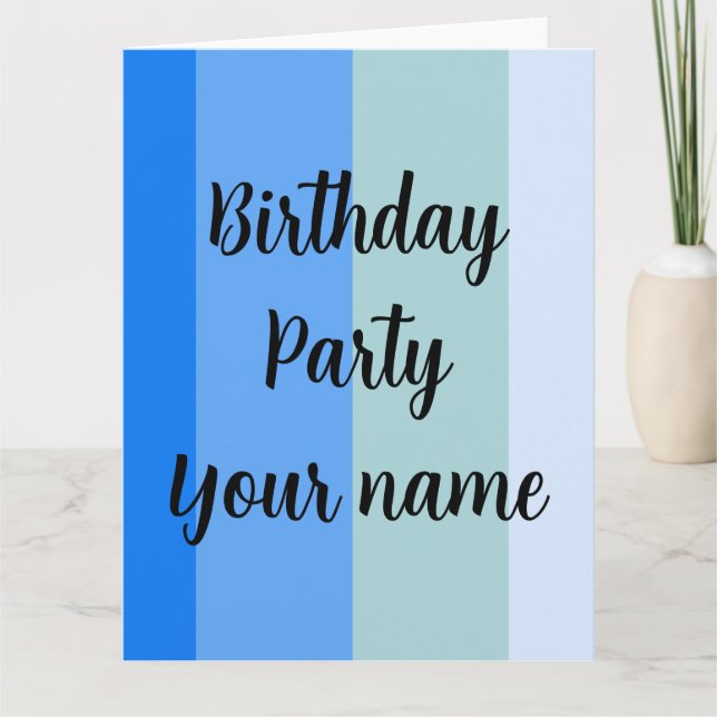 Plantilla de nombre de fiesta de cumpleaños (Anverso)