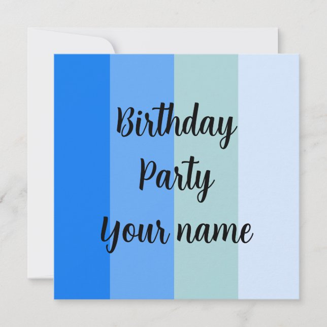Plantilla de nombre de fiesta de cumpleaños (Anverso)