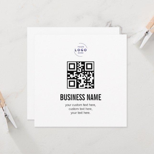 Plantilla de nombre de logotipo comercial de códig (Anverso/Reverso In Situ)