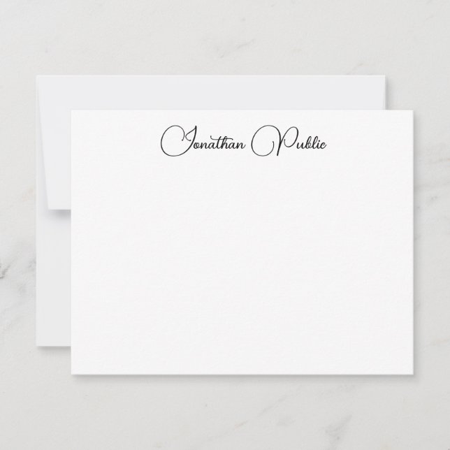 Plantilla de nombre de script de tipografía elegan (Anverso)