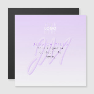 Plantilla de nombre profesional y eslogan Morado
