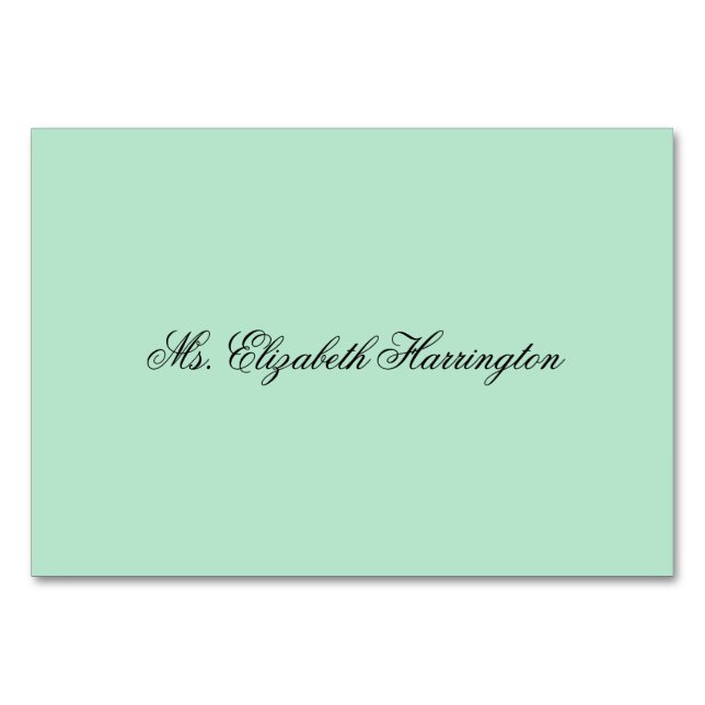 Plantilla de nombres de tarjetas Lucite Green Plac (Anverso)