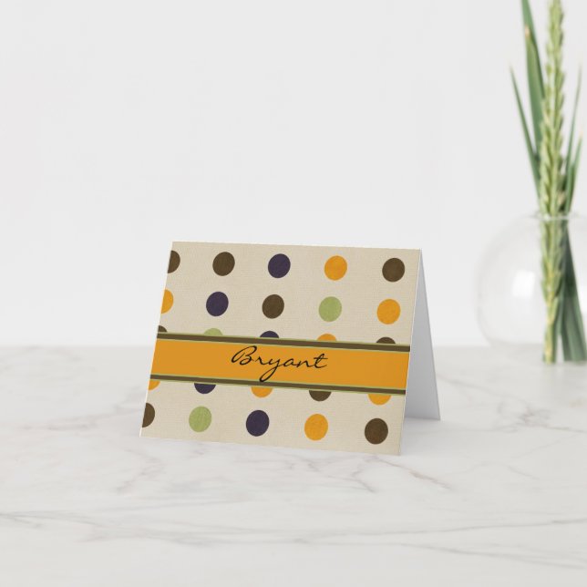 PLANTILLA DE NOTECARDS PERSONALIZADOS DE POLKA DOT (Anverso)